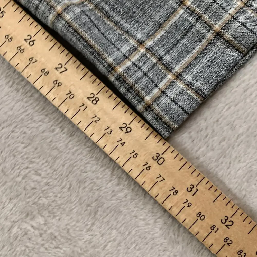 Murano Pants Mens 33x30 Gray Plaid Evan Fit Modern Comfort Flat‎ Front Dress - Picture 6 of 14